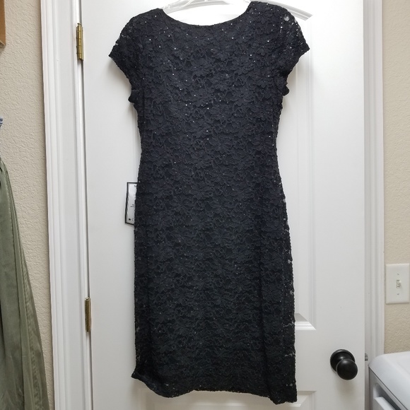 Lace & sequin black cocktail dress, NWT, gorgeous! - Picture 4 of 8